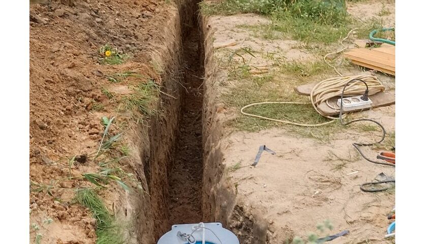 траншея в дом