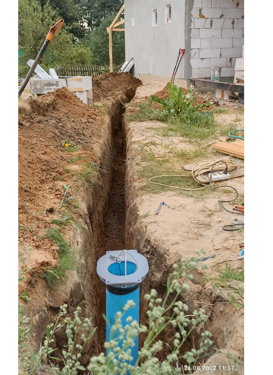 траншея в дом