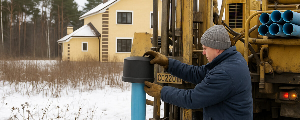 вода зимой в скважине