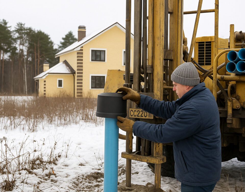 вода зимой в скважине